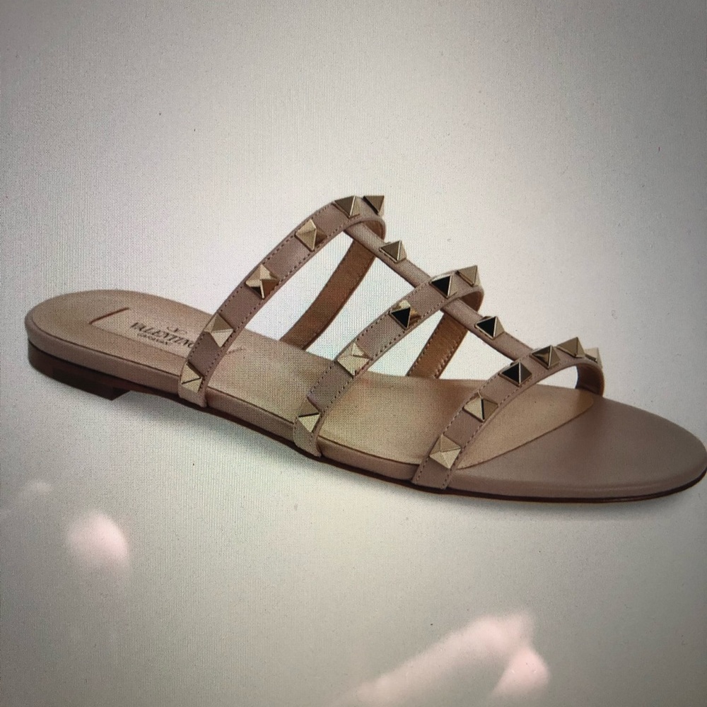 Valentino Rock stud caged flat sandal 39.5